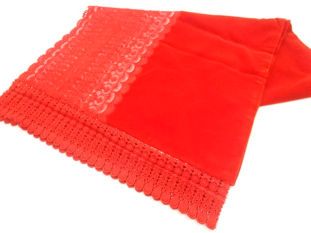 JAPANESE SHAWL / VELVET / LACE / FLOWER